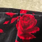 Talbots  Black and Red Floral Velvet Pencil Skirt Photo 8