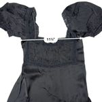 Rumored‎ Napa Valley Mini Dress SMALL Black Lace Smocked Quiet Luxury Fairy NWT Photo 3