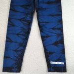 SoulCycle Skull Blue Black Tie Dye Cropped Leggings Women's Size Small Capri Photo 5