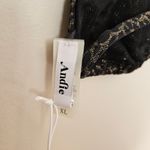 ANDIE  x Demi Moore Swim Triangle Bikini Top Black Glitter Pattern Neutral Travel Photo 9