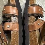 Birkenstock Betula Rhinestone Stud Brown Leather Strappy Sandals Euro 39 Size 8 Photo 13