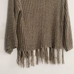 Altar'd State  Sterchi Sweater pullover crochet tassel olive green size XS Photo 1