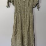 Universal Threads Green Polka Dot Button-Down Midi Dress Photo 0