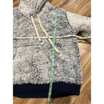POL Blue Teddy Sherpa Fleece Hoodie Sweatshirt Pullover Women's Sz L Photo 5