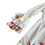 Antica Sartoria White Bohemian Tropical Print Dress Swimsuit Cover Up Size Small Photo 9