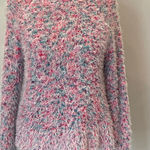 Moral Fiber Multicolor Fuzzy Sweater pink and blue Photo 0