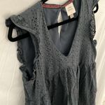 Knox Rose - Sleeveless Dress with eyelet pattern and ruffles- V-neck, Midi-size M Photo 5