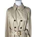 Banana Republic  Trench Coat‎ Medium Tall Double Breasted Belted Classic Photo 9
