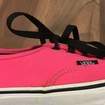 Vans Authentic Original Low Top Shoes Exclusive Neon Hot Pink Black Size 6.5 Photo 6