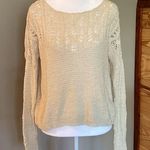 Mossimo Cream Crochet Knit Long Sleeve Sweater Extra Small Size XS Photo 0