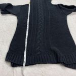 CHAPS  Cable Knit Tunic Sweater Womens Size M Black Pullover Turtleneck‎ Neutral Photo 7