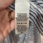 We The Free Free People  Blue & White Striped Ruffle Bottom Tank Blouse Photo 3