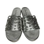 Lauren Lorraine  Byanka Slip On Slide Sandal in Silver Size 9 NIB Jeweled Photo 1