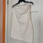 ZARA New with tag  White Denim Bodycon Bandeau Mini Dress Photo 1