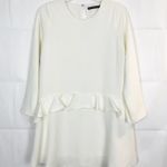 ZARA Trafaluc Collection Long Sleeve Ribbed Ruffle Dress Size Small Photo 2