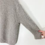 Free People  Oasis Tunic Pullover Knit Sweater in Silver Glass Combo Size Small Photo 5