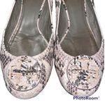 Tory Burch Snake Print Reva Cowhide Leather Flats Photo 2