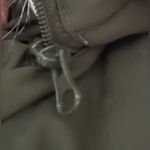 Ralph Lauren  Army Green Faux-Trim Hooded Puffer Coat, Pull Waist, Fur Hood;  L Photo 8