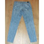 Vince  MASON Relaxed Rolled Boyfriend Jeans Distressed Summer Blue Wrecked 25 Photo 5