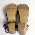 Betsey Johnson  Colorful Floral Wood Platform Dress Sandals Size 8 PENN Photo 11
