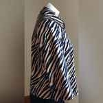 Doncaster Black & Tan Animal Print 4 Gold Metal Buckle Buttons Wide Sleeves SZ8 Photo 5