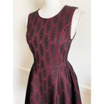Miami • Burgundy Black Lace Fit Flare Dress Photo 1