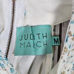 Judith March Floral Lace Trim Halter Romper Shorts Blue White M Photo 4