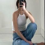 Moda Int’l Vintage 90s Crochet Knit Halter Top White Size XS Photo 2