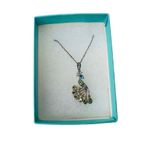 Sterling Silver 925 Peacock Tourmaline Variants CZ 18" Pendant‎ Necklace NWOT Silver Photo 9
