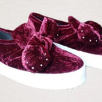 Rebecca Minkoff  velvet burgundy stacey sneakers Photo 0
