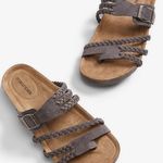 Maurice's . Gray Textured Sandals Photo 0