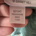 Garnet Hill Organic-Cotton & Tencel Ruffle Detail Dress Small Green Puff Sleeve Photo 6