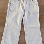 Tommy Hilfiger cropped carpenter pants cream size 6 Photo 0