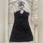 Princess Polly  Pazia Black Halter Ruched Neckline Mini Dress Photo 4