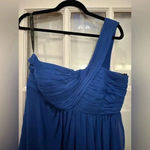 Bill Levkoff  | Royal Blue One Shoulder Cocktail Formal Prom Dress Size 12 Photo 3