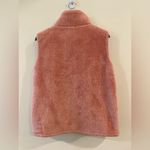 LOMON Womens Fuzzy Sherpa Fleece Jacket Lightweight Vest Pink Sleeveless XL Photo 1