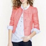 J.Crew | Coral Pink Peach Cropped Frayed Button Down Jacket Size 6 Small S Photo 1