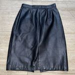 Nordstrom Brass Plum Skirt   Black Genuine Leather womans‎ Sz 3 Photo 0