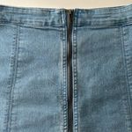 Forever 21 denim blue zip-up pleated mini skirt Photo 1