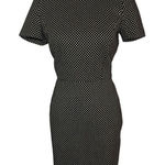 J.Crew NWT Mock Neck Jacquered Sheath Dress Black/ Metallic Gold Short Sleeve Siz Photo 0
