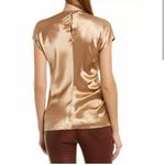 Helmut Lang  Women's Metallic Ruched‎ Satin Top Gold Medium Photo 1
