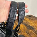 Versace Black Nylon Leather Shoulder Bag Medusa Logo Shoulder Purse Photo 3