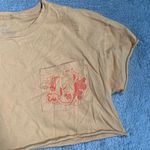 Aerie  Tan Crop Top with Red MTV Graphic Photo 1