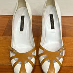 Sergio Rossi  vero cuoio tan and white pump size 36 Photo 0