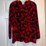 Jones New York  Floral Long Sleeve Silk Blouse. Size 8 Photo 0