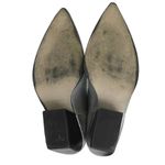 Steve Madden  West Silver Leather Pointed Toe Pull On Block Heel Western Boots 9M Photo 3