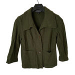 St. John  button front cardigan blazer jacket green women's size 6 Photo 0