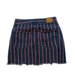 American Eagle Blue Super Stretch Red & White Striped Mini Jean Skirt, Sz 2 Photo 5