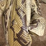Elliott Lucca Cream Snake Print Purse NWT Tan Photo 4