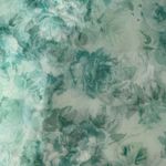 ZARA Mesh Top S Green Floral Print Ruched Long Sleeve Sheer Trendy Photo 8